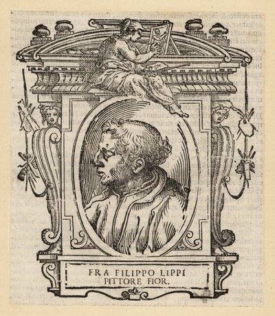 フィリッポ・リッピの肖像 フィレンツェ出身のクアトロチェント（15世紀）のイタリア人画家、1406～1469年頃 作： Italian School