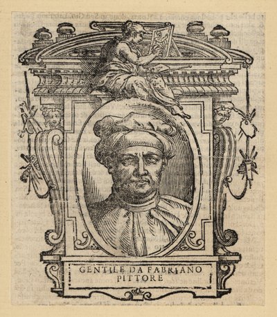 ジェンティーレ・ダ・ファブリアーノの肖像（イタリアの画家、国際ゴシック様式、1370～1427年頃 作： Italian School