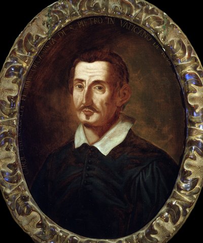 ジロラモフレスコバルディ（1583-1643）イタリアの作曲家の肖像 作： Italian School
