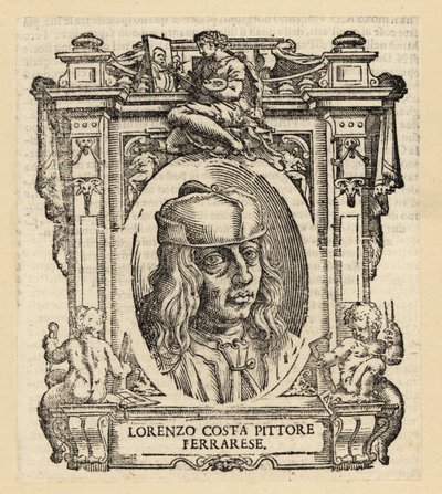 ルネッサンス期のフェラーラ出身のイタリア人画家、ロレンツォ・コスタの肖像 作： Italian School