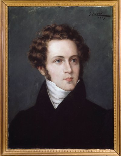 ヴィンチェンツォベリーニ（1801〜1835年）のイタリア人作曲家の肖像 作： Italian School