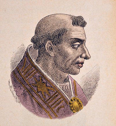 教皇アドリアン2世（アドリアン、ハドリアヌス、アドリアーノ）の肖像（867～872年 作： Italian School