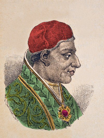 教皇アドリアン・イヤー（Adrian I or Hadrian or Adriano or Hadrianus）の肖像（772-795年 作： Italian School