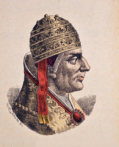教皇ニコラ4世（ニコラ、ニコラス、ニコロ、ニコラウス）の肖像（1288年～1292年 作： Italian School