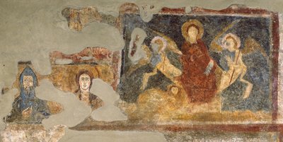 フレスコ画、サンタマリアアンティカ、ローマの遺跡 作： Italian School