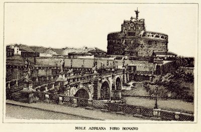 ローマ：Mole Adriana ローマ・フォーラム（リトグラフ 作： Italian School