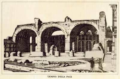 ローマ：平和の神殿（リトグラフ 作： Italian School