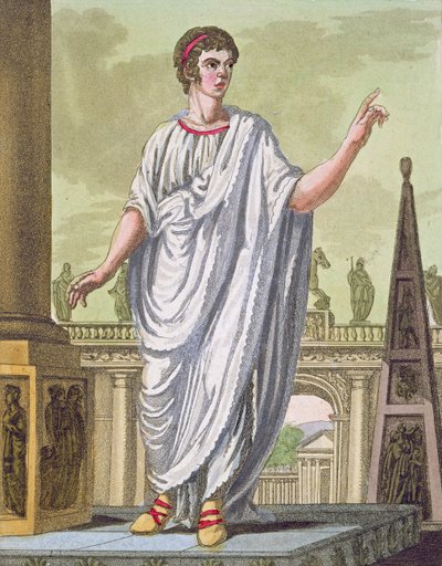 LAntica Roma、1825年から雇用を主張するローマ市民 作： Italian School