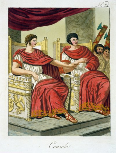 1825年、LAntica Roma出身のローマ領事 作： Italian School