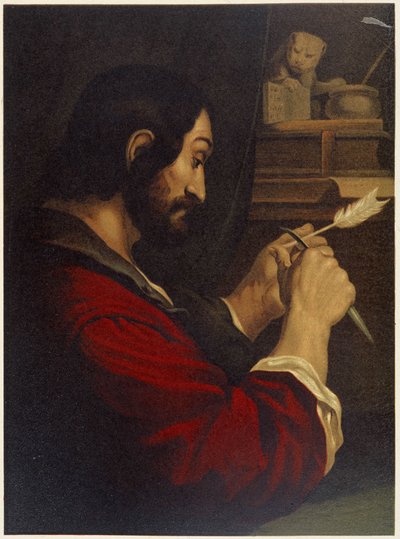 ペンを彫る聖マルコ - ジョバンニ・ラディスラオ・サイコラ著「Aurea Bibbia classica: storia della rivelazione divina nell
