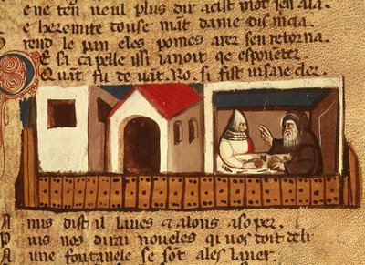 修道院で亡命を求めて、Codex Entree dEspagne 作： Italian School