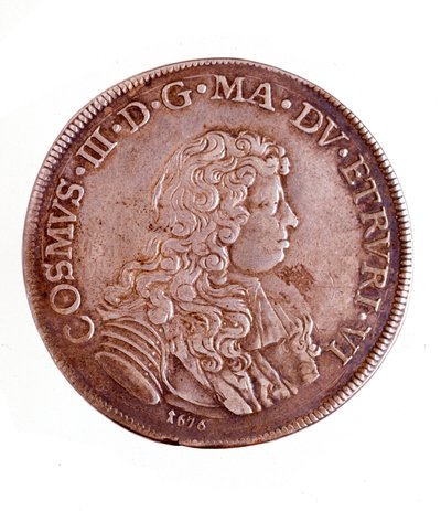 メディチ家のコジモ3世（メディチ家のコジモ3世）の時代（1642年～1723年）にフィレンツェで作られた銀製ピアストラ 作： Italian School