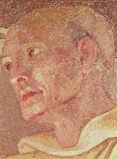 聖ペテロのクリプトからのクレアヴォーの聖バーナード (c.1090-1153) (モザイク) (詳細) 作： Italian School