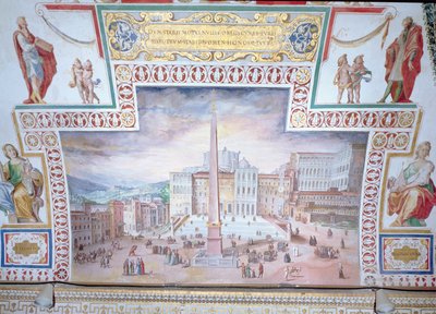 サンピエトロ広場、ローマ 作： Italian School