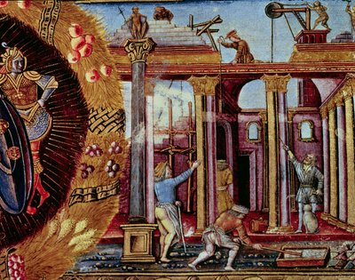 建築の原稿からの建物の芸術、ベネチアン 作： Italian School