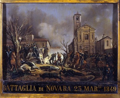 ノバラ（Novara）の戦い、3月23日 作： Italian School