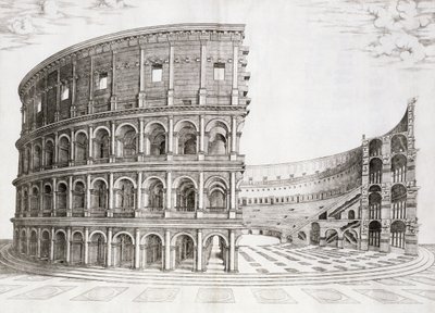 AD 80に建てられたコロシアム 作： Italian School