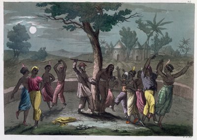 マンゴ・ジョンボのダンス、マンゴ公園の旅によると、J。フェラーリオの衣装の歴史、1820年にミラノで出版 作： Italian School