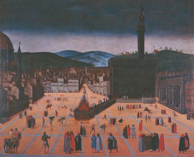 ジロラモサボナローラの処刑 作： Italian School