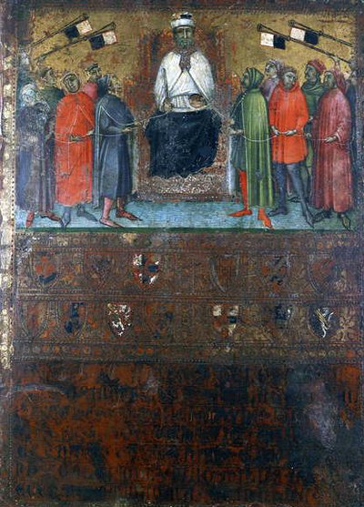町の小切手を復元する政府、1385 作： Italian School