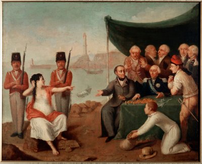リグーリアの独立、1815 作： Italian School