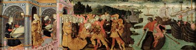 ユリシーズの帰還、カッソーネパネル、シエネーゼ（パネルに油彩） 作： Italian School