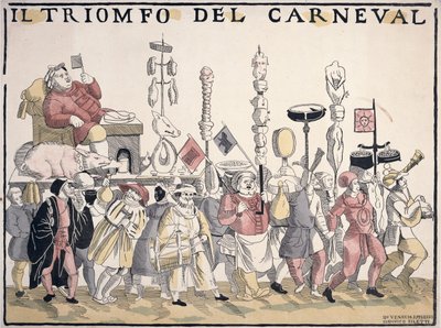 カーニバルの勝利（カラー彫刻） 作： Italian School