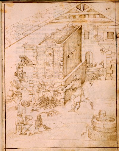 1589年の古代の造船術 作： Italian School
