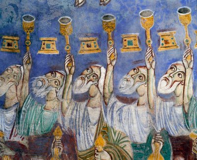 ヨハネの黙示録の老人たち中央イタリアの匿名の画家 作： Italian School