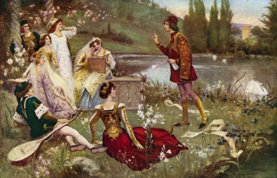 デカメロン物語の1つを語る 作： Italian School