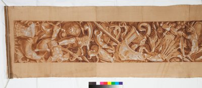 骨董品の後の3枚の絵、c.1750 作： Italian School