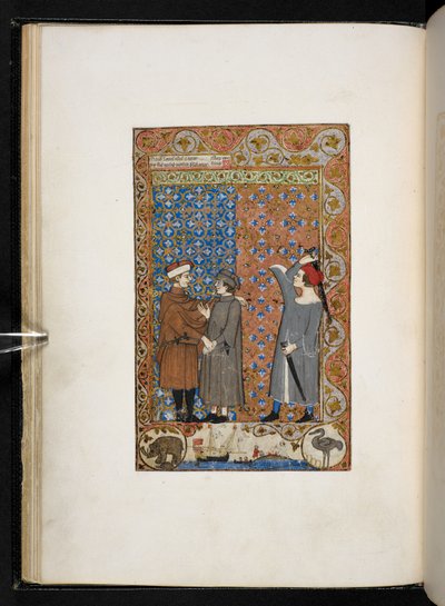 悪徳と美徳に関する論説』追加 MS 27695 f.9v, 1330-40年頃（羊皮紙） 作： Italian School