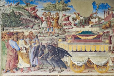 マーキュリーの勝利、月のホール、北壁：「6月」、1468-70年頃（フレスコ画） 作： Italian School
