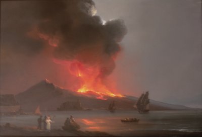 1820年のベスビオ火山噴火 作： Italian School