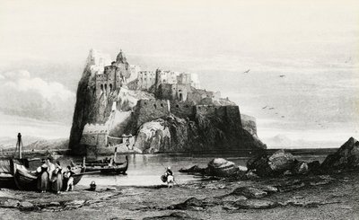 イスキア島の眺め、彫刻、イタリア 作： Italian School