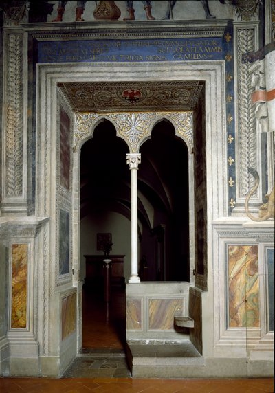 1299年から1314年に建てられた百合の間の窓の様子 作： Italian School