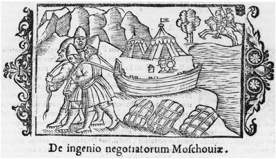 1555年にローマで出版されたオラウスマグナス（1490〜1558年）による北方民族の歴史からの、ロシアへのボートを運ぶバイキング 作： Italian School