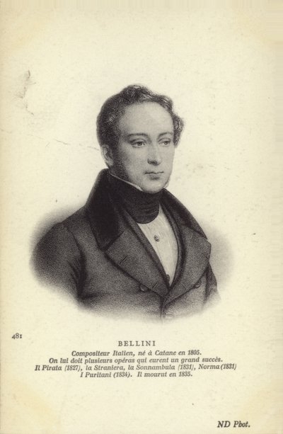ヴィンチェンツォベリーニ、イタリアのオペラ作曲家（1801-1835） 作： Italian School