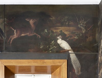 白孔雀とノロジカ、オルフェウスの神話 作： Italian School