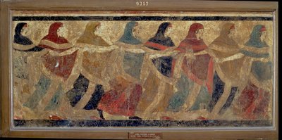 紀元前4世紀のルヴォ出身の葬式の連鎖ダンスを踊る女性 作： Italian School