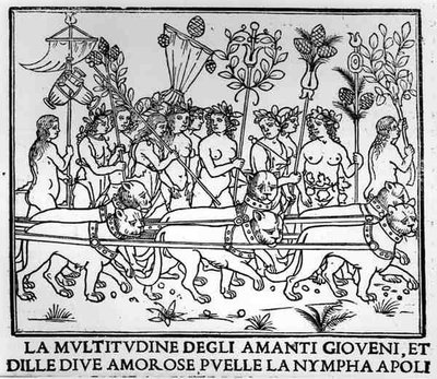 多くの若い恋人たち、et dille divas amorous pvelle la nympha apoli 作： Italian School Italian School