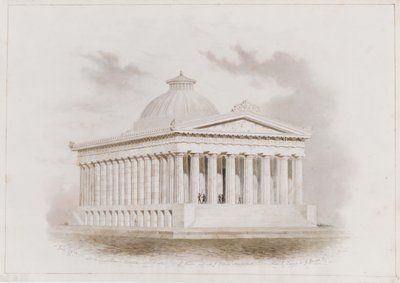 米国カスタム ハウス、ニューヨークの遠近法、1834 年 作： Ithiel Town