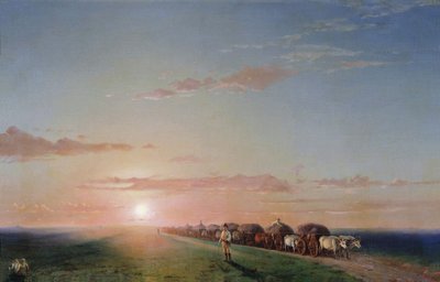 砂漠の幌馬車 作： Ivan Aivazovsky