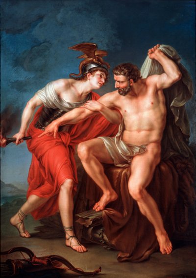 The Self-immolation of Hercules」、1782年。 作： Ivan Akimovich Akimov