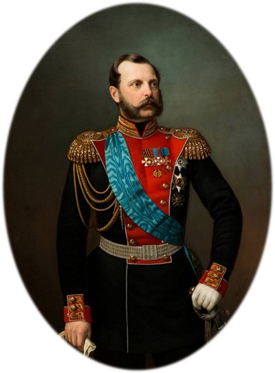 皇帝アレクサンドル 2 世の肖像 1818 ～ 1881 年、1860 年代 作： Ivan Alexeevich Tyurin