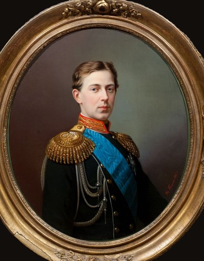 ロシアのツァレヴィッチ ニコラス アレクサンドロヴィッチの肖像 1843 ～ 1865 年、1865 年。 作： Ivan Alexeevich Tyurin