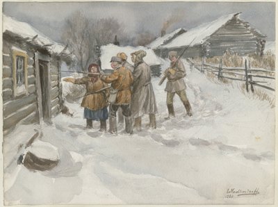 水彩画シリーズの捜索と発作の前に、ロシア革命、1920 作： Ivan Alexeyevich Vladimirov