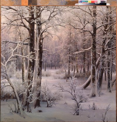 フロスト (霧氷) - Ivan Avgustovich Velz (1866-1926) 作、キャンバスに油彩 作： Ivan Avgustovich Velz