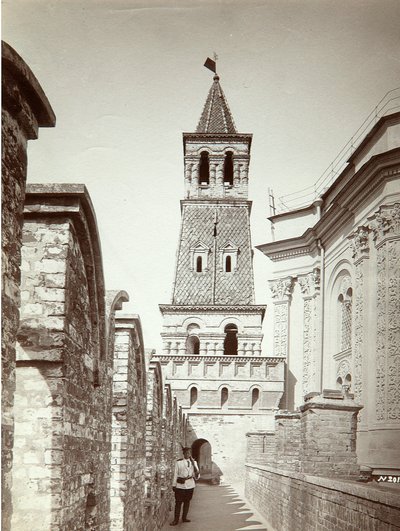 モスクワ クレムリンの武器庫 (Oruzheynaya) タワー。 アルブミン Photo by Ivan Fyodorovich Borshchevsky (1851-1948), before 1889. State United Museum Center in the Kremlin, Moscow 作： Ivan Fyodorovich Borshchevsky