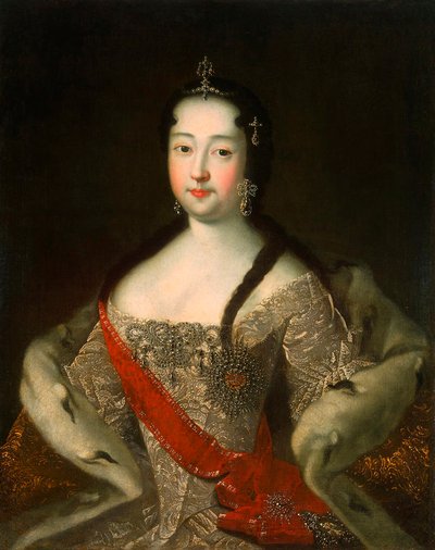 ロシアのツェザレーヴナの肖像 ロシアのアンナ・ペトロヴナ」1708年～1728年、1721年以降。 作： Ivan Grigorievich Adolsky the Elder